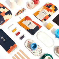 form-Tablett mit Teelichtern && farbe-Grundfarben