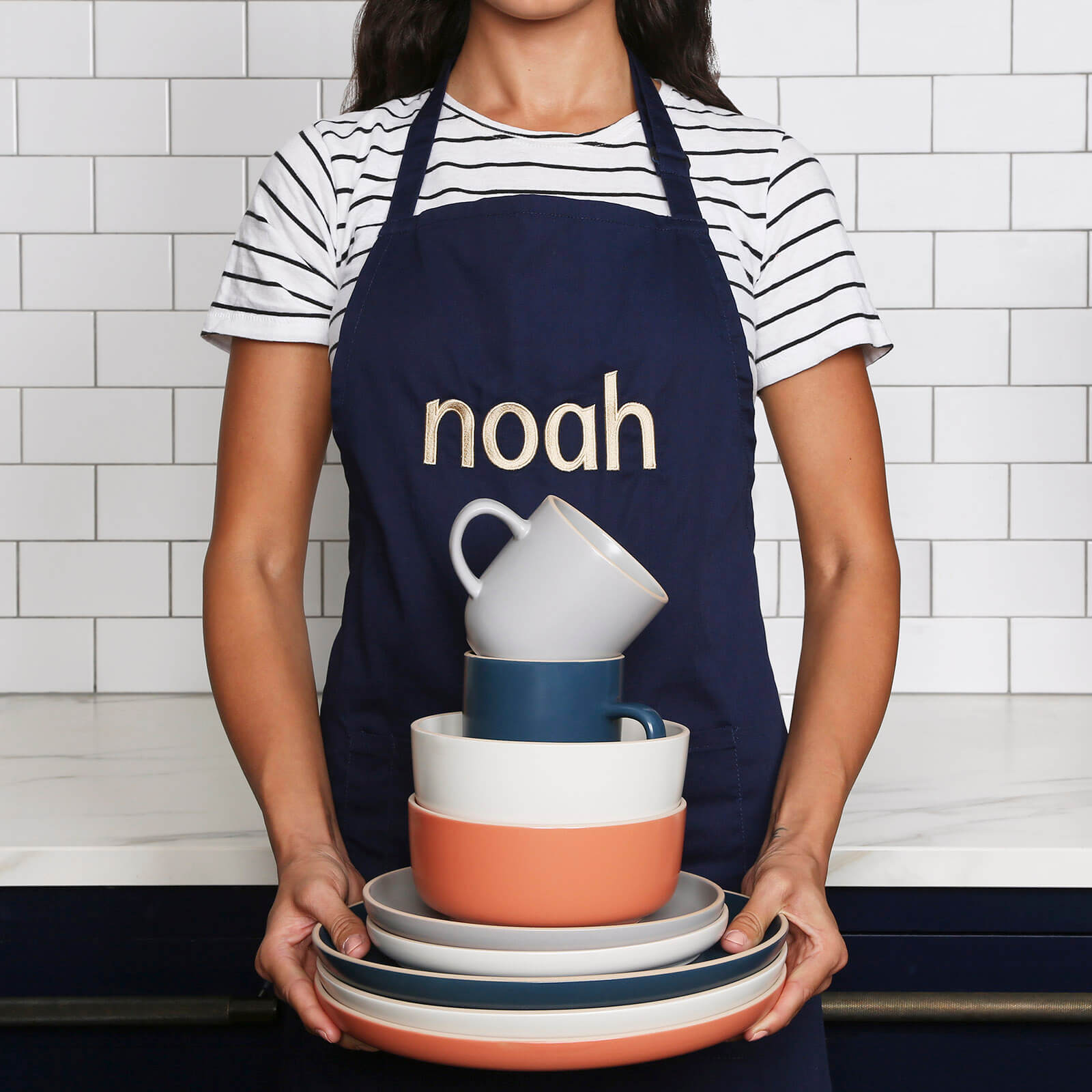 Tafelservice aus Steingut für 4 Personen