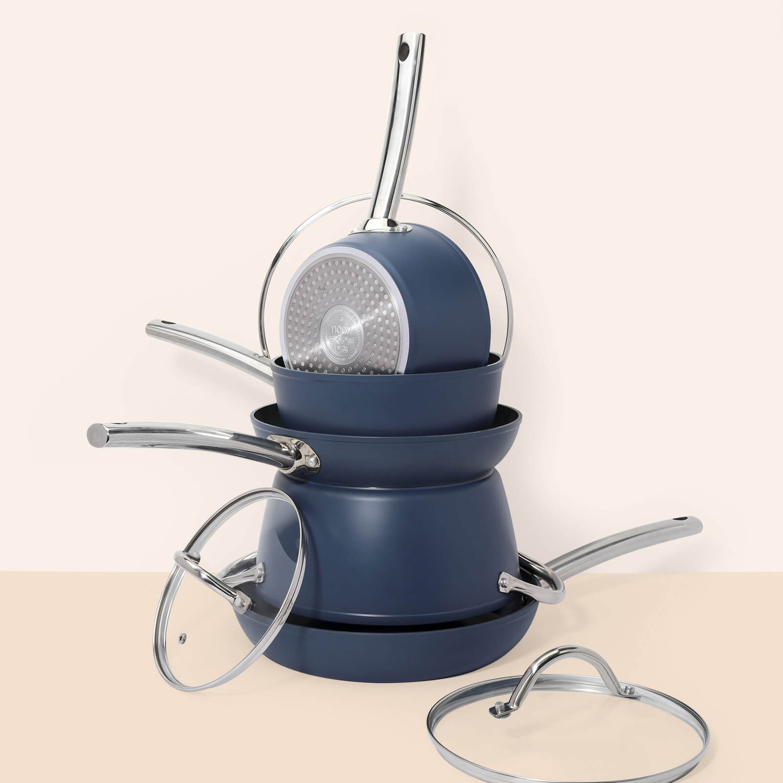 5-teiliges Kochpfannen-Set - Aegean Blue